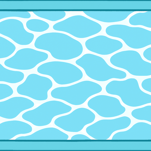 Piscina vista desde arriba con lineas suaves. un borde celeste igual al agua de proporciones 4:16.
In-Game asset.  2d.  High contrast.  No shadows
