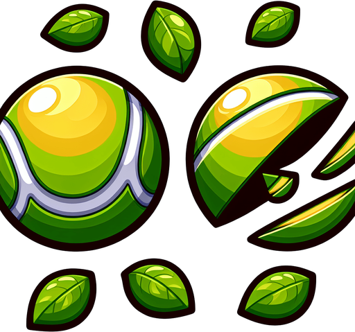 Тенисный мячик разрезыный и неращрещаный для игры похожой на фрукт ниндзя они как будто разные объекты 2д игра.
Single Game Texture. In-Game asset. 2d. Blank background. High contrast. No shadows.