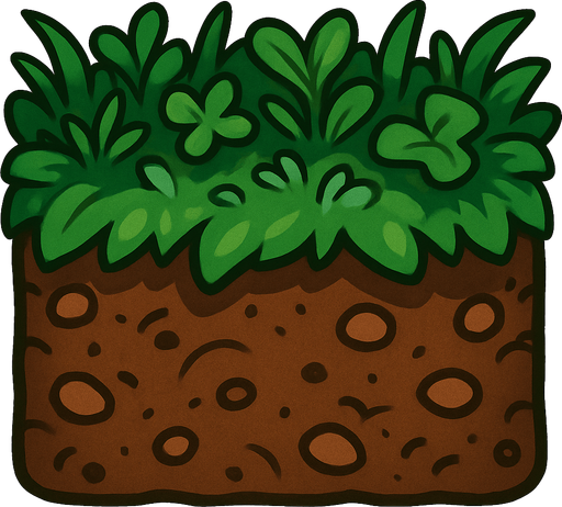 orman toprağı olsun zemin.
In-Game asset.  2d.  High contrast.  No shadows