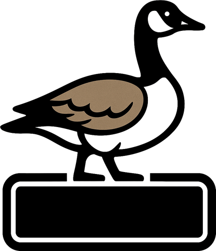 Canadian Geese Style Menu button. In-Game asset. 2d. High contrast. No shadows no text on image!.
In-Game asset.  2d.  High contrast.  No shadows