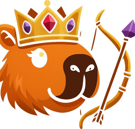 Quitale la resortera y el casco. Añadele una corona de reina con gemas. Añade tambein un arco dorado y una fleca con una punta morada brillante. Dame la imagen sin fondo. Ponle pestañas pequeñas en los ojos.