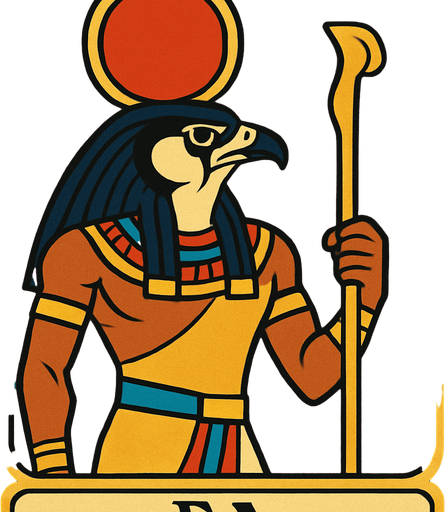 egypt god ra card.
In-Game asset.  2d.  High contrast.  No shadows