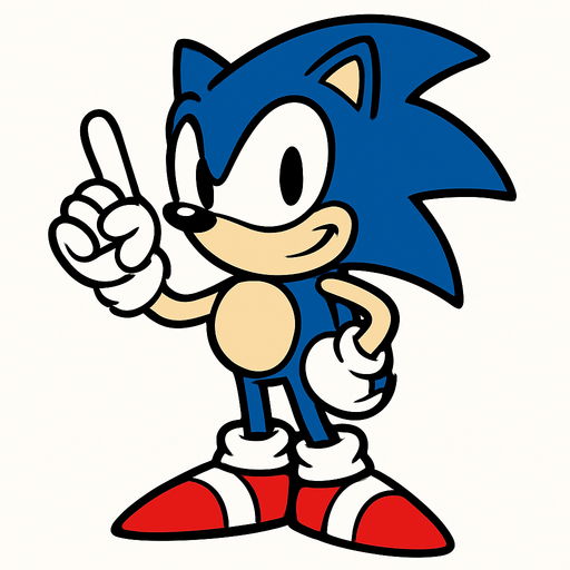 SONIC.
In-Game asset.  2d.  High contrast.  No shadows