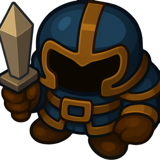 change the color theme to blue, brown and gold, but keep the sword silver