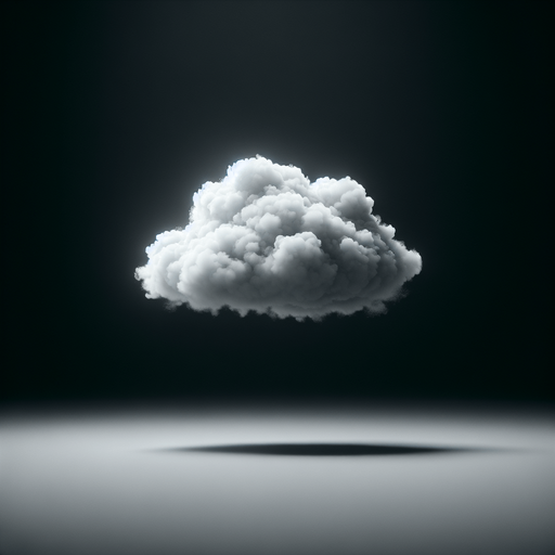 single cloud.
Single Game Texture.  In-Game asset.  Blank background.  High contrast