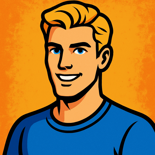 Blonde Handsome Man.
In-Game asset.  2d.  High contrast.  No shadows