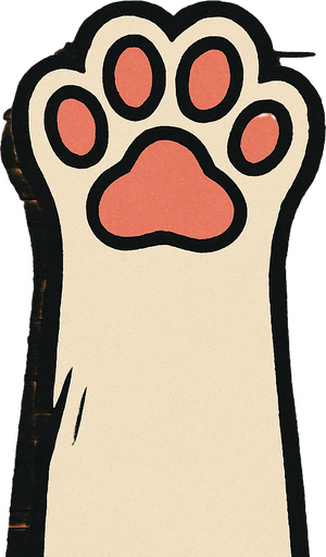 patita de gato encima de una mesa pero vista desde arriba
In-Game asset.  2d.  High contrast.  No shadows