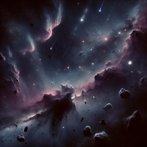 dark realistic outer space.