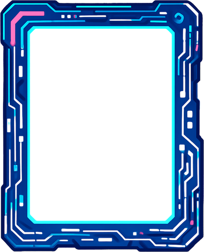 Cyberpunk. abstract. Glass electronic empty tablet. Blue sky color.
In-Game asset.  2d.  High contrast.  No shadows. No background