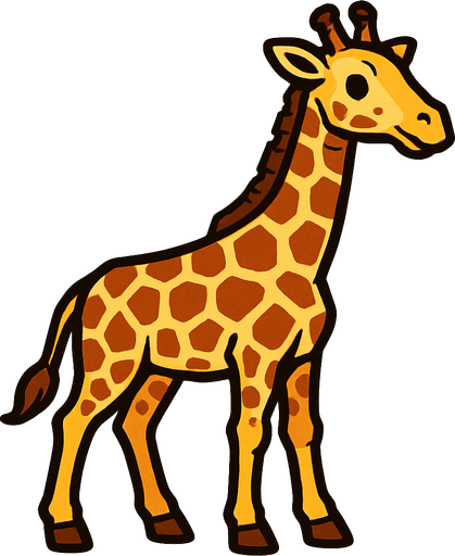 make a giraffe.
In-Game asset.  High contrast.  No shadows
