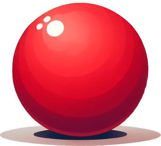 red ball.
Single Game Texture. In-Game asset. 2d. Blank background. High contrast. No shadows.