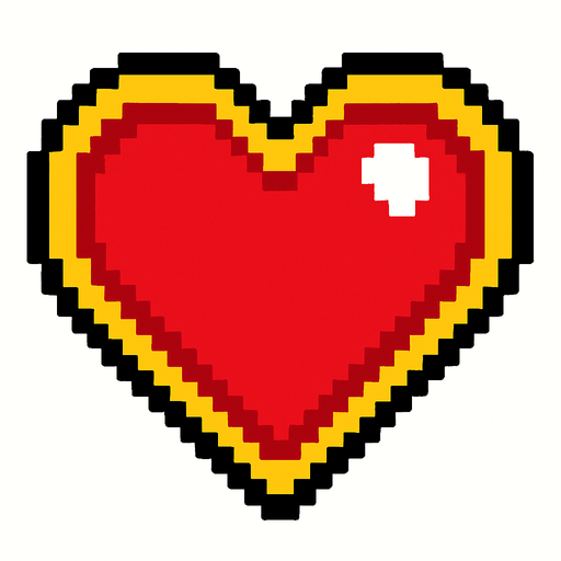 heart.
In-Game asset.  2d.  High contrast.  No shadows
