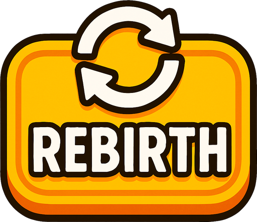 rebirth button.
In-Game asset.  2d.  High contrast.  No shadows