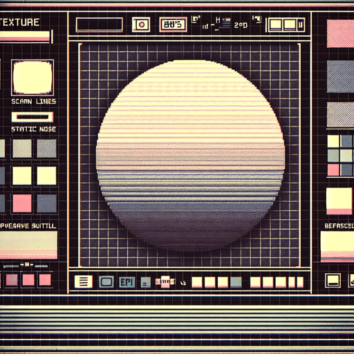 horizontal scan lines, slightly distorted colors, subtle static noise, and faint glow around edges..
Single Game Texture. In-Game asset. 2d. Blank background. High contrast. No shadows.