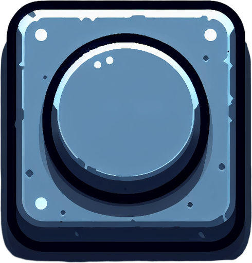 Object_change_button.
Single Game Texture.  In-Game asset.  2d.  Blank background.  High contrast.  No shadows