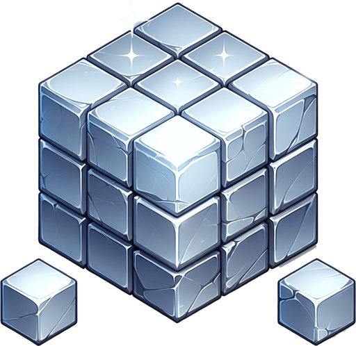 silver blocks.
Single Game Texture.  In-Game asset.  2d.  Blank background.  High contrast.  No shadows