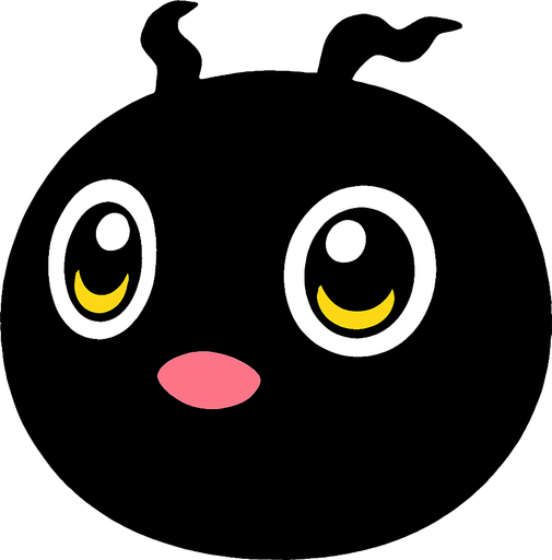 Botamon.
In-Game asset.  2d.  High contrast.  No shadows