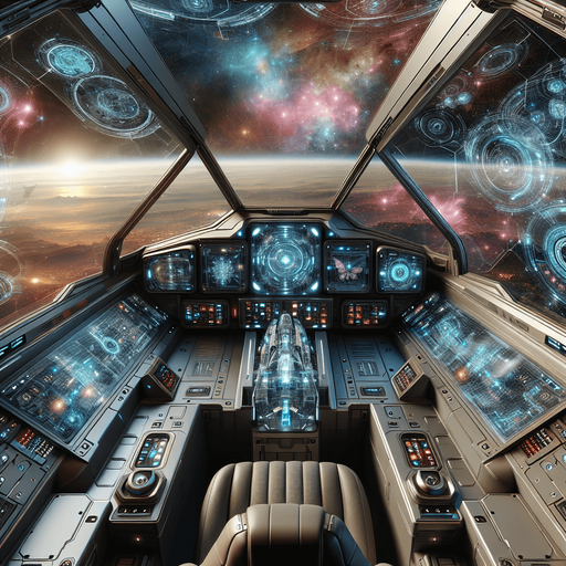 a futuristic space fighter cockpit.