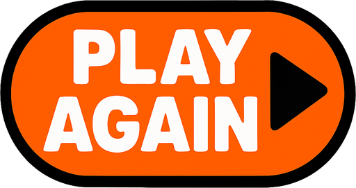 Play again button.
In-Game asset.  2d.  High contrast.  No shadows