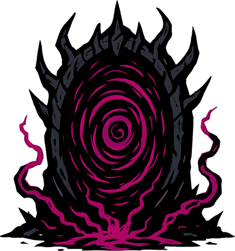 Portal siniestro.
In-Game asset.  2d.  High contrast.  No shadows