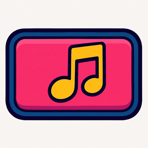 yatay müzik notası şeklinde bir buton.
In-Game asset.  2d.  High contrast.  No shadows