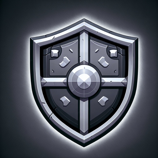 Shield.
Single Game Texture.  In-Game asset.  2d.  Blank background.  High contrast.  No shadows