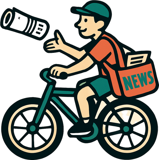 newspaper delivery.
In-Game asset.  2d.  High contrast.  No shadows