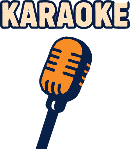 Fond d'écran karaoker.
In-Game asset.  2d.  High contrast.  No shadows