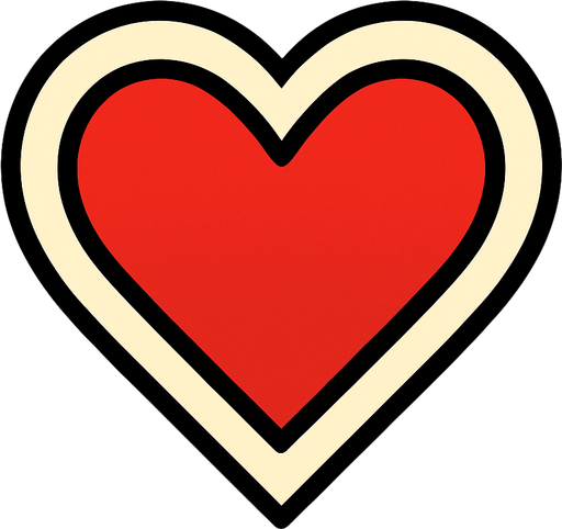 Coeur.
In-Game asset.  2d.  High contrast.  No shadows