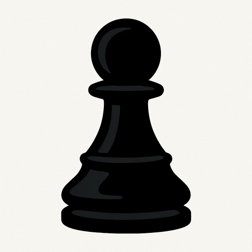Black Pawn Chess.
In-Game asset.  2d.  High contrast.  No shadows