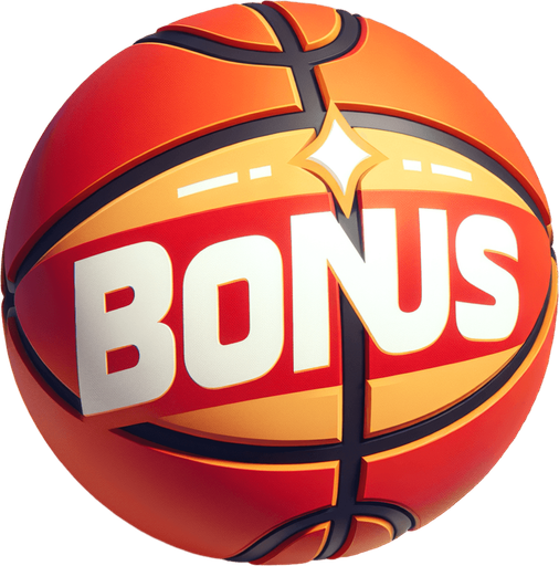 Single Game Texture. In-Game asset. 2d. flat graphic orange red. Basketball saying "bonus" white font.
Single Game Texture. In-Game asset. 2d. Blank background. High contrast. No shadows.