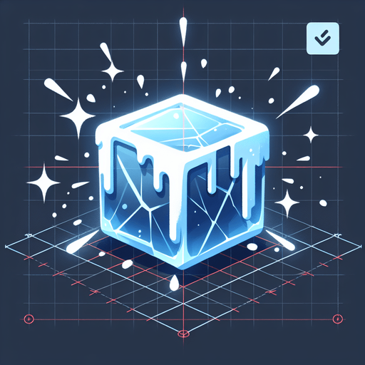 An ice cube.
Single Game Texture. In-Game asset. 2d. Blank background. High contrast. No shadows.
