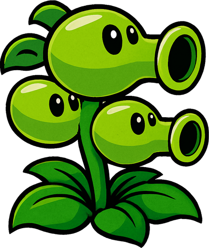 una tripitidora de pvz 2 mirando a la derecha.
In-Game asset.  2d.  High contrast.  No shadows
