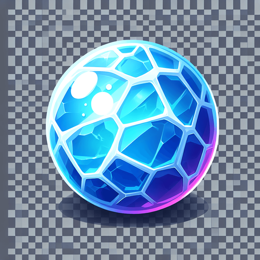 iceball.
Single Game Texture. In-Game asset. 2d. Blank background. High contrast. No shadows.