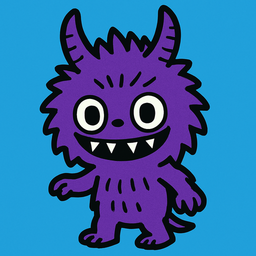 Labubu purple.
In-Game asset.  2d.  High contrast.  No shadows