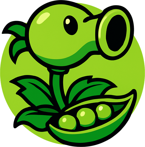 peashooterPod.
In-Game asset.  2d.  High contrast.  No shadows