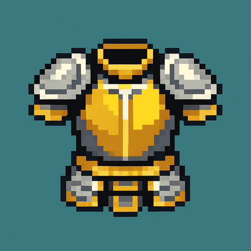 armor pixel art.
In-Game asset.  2d.  High contrast.  No shadows