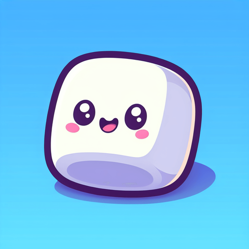 Vibrant cartoon candy white marshmallow.
Game asset. 2d. Blank background. High contrast. No shadows.