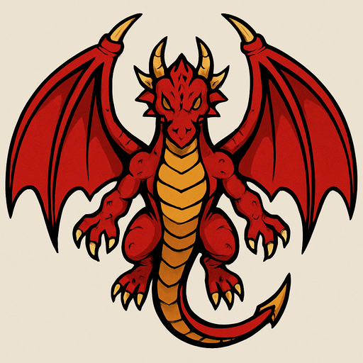 dragon from top.
In-Game asset.  2d.  High contrast.  No shadows