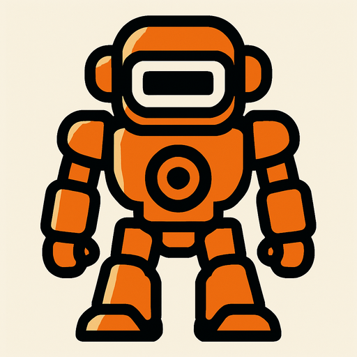 player robot.
In-Game asset.  2d.  High contrast.  No shadows