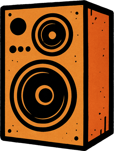 Hoparlör.
In-Game asset.  2d.  High contrast.  No shadows