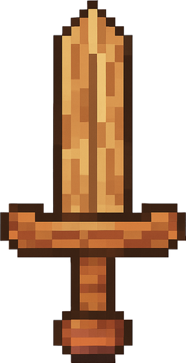 espada de madera pixart.
In-Game asset.  2d.  High contrast.  No shadows