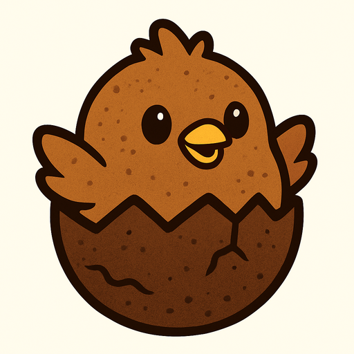 toprak civciv i.
In-Game asset.  2d.  High contrast.  No shadows