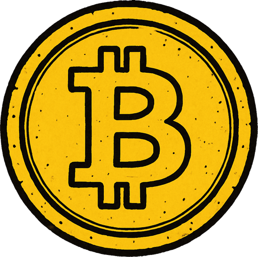 bitcoin sembollü sarı eski madeni para.
In-Game asset.  2d.  High contrast.  No shadows
