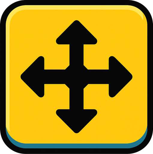 Movement button, item moving button.
In-Game asset.  2d.  High contrast.  No shadows