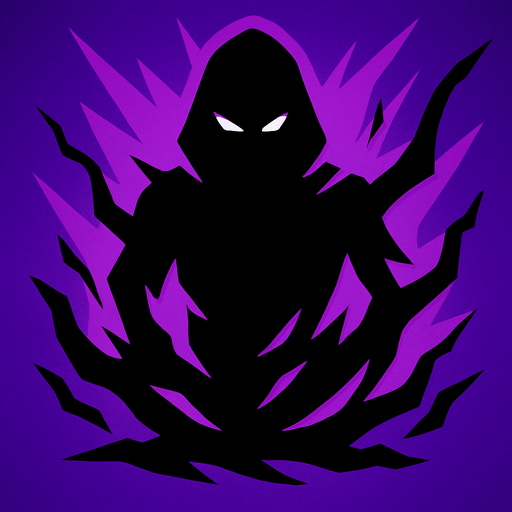 game skill logo, skill name is "shadow". no text. only image..
In-Game asset.  2d.  High contrast.  No shadows