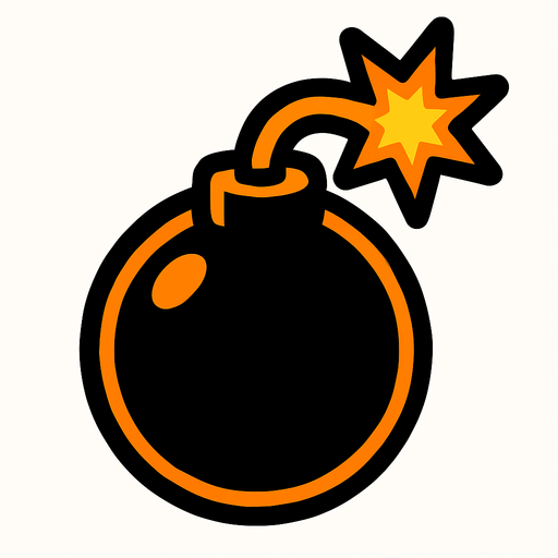 Bomba görseli ekle.
In-Game asset.  2d.  High contrast.  No shadows