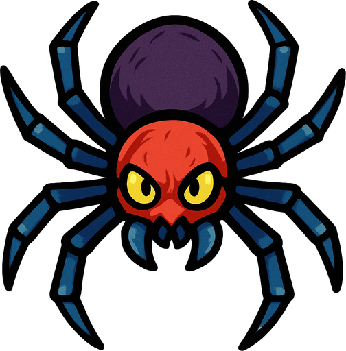 Araignée.
In-Game asset.  2d.  High contrast.  No shadows