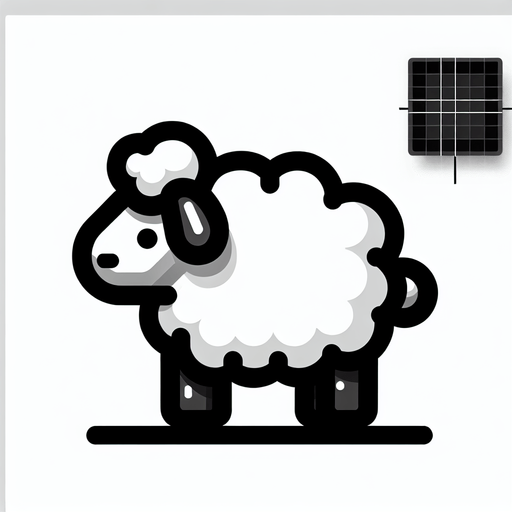 sheep.
Single Game Texture.  In-Game asset.  2d.  Blank background.  High contrast.  No shadows