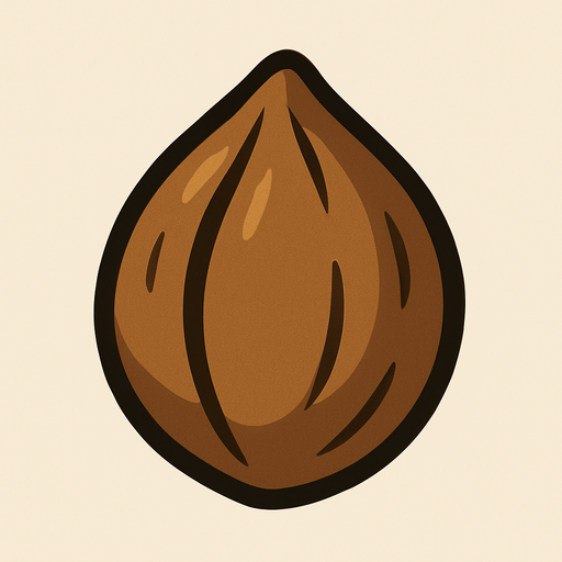 Brown Seed.
In-Game asset.  2d.  High contrast.  No shadows. Very simple